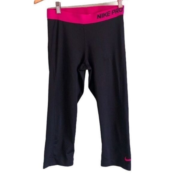 Nike PRO DriFit Black Capri Leggings M - Picture 1 of 8